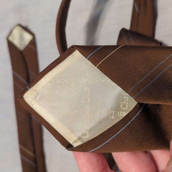 Dior Vintage Brown Tie - Picture 8 of 8